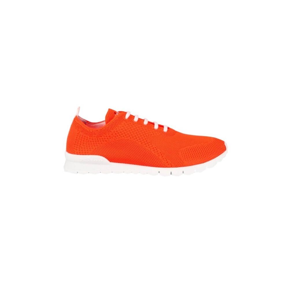 $895 NIB Kiton Bright Orange Textile Lace Up Knitted Sneakers Shoes Size 9.5 D